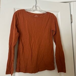J. Crew Women's Long Sleeve Tee - Rust Orange